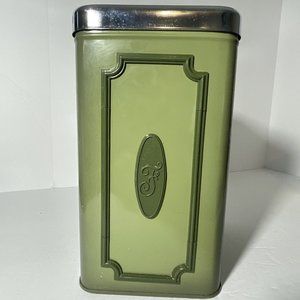 Vintage A.R. LITE 1960’s THE QUEEN LINE Green-Kitchen-Canister - FLOUR